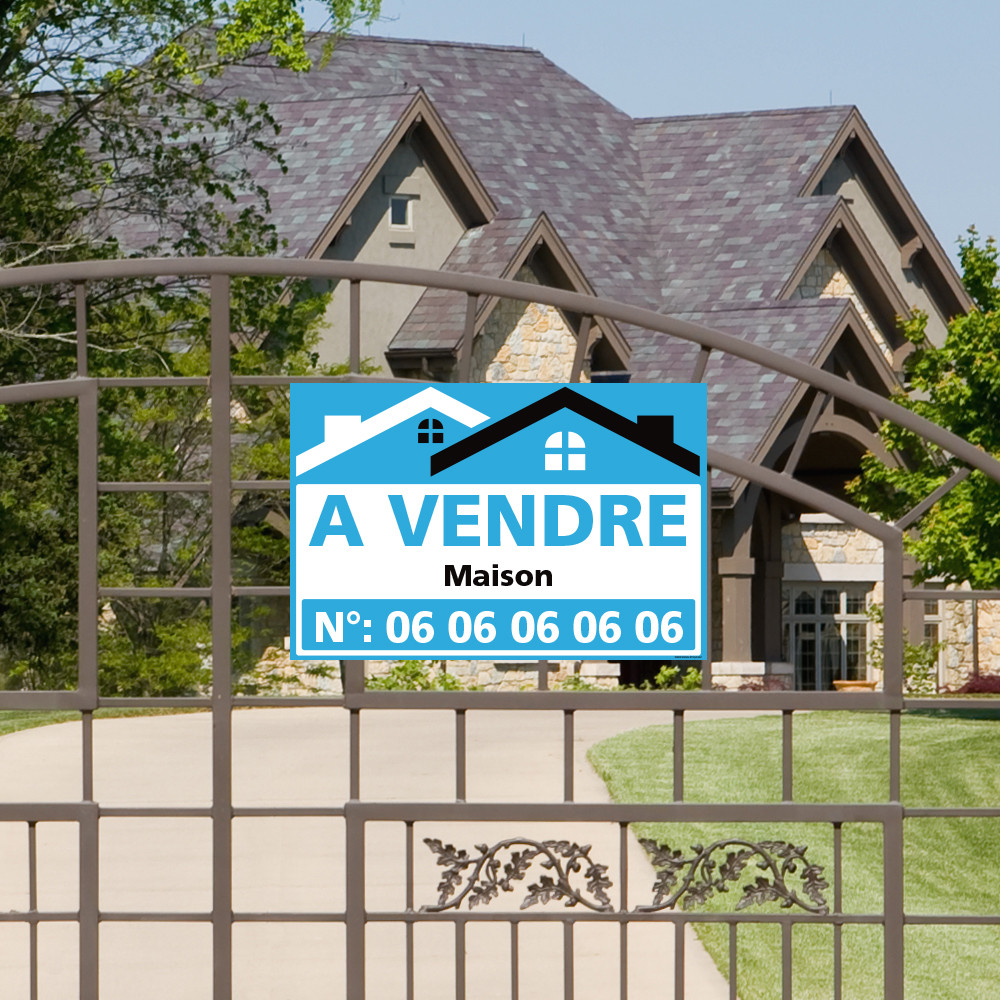 Pancarte À VENDRE 80x60cm - Akylux 3,5mm, Personnalisable Avec Téléphone | Immobilier