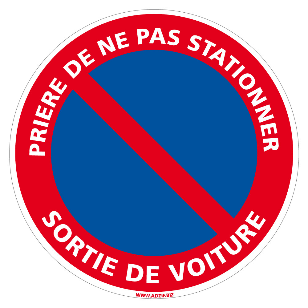 Autocollant interdiction de stationner 2