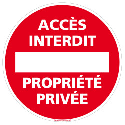 Panneau Accès Interdit...