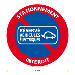 autocollant stationnement interdit sauf véhicules électriques