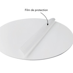 plaque pvc blanc rond