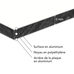 PLAQUE DE DESENSABLEMENT ALUMINIUM 3M OCC QUALITE2 - Coupée en 2