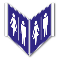 PANNEAU WC HOMMES / FEMMES TRIDIMENSIONNEL (G0073-TRI)
