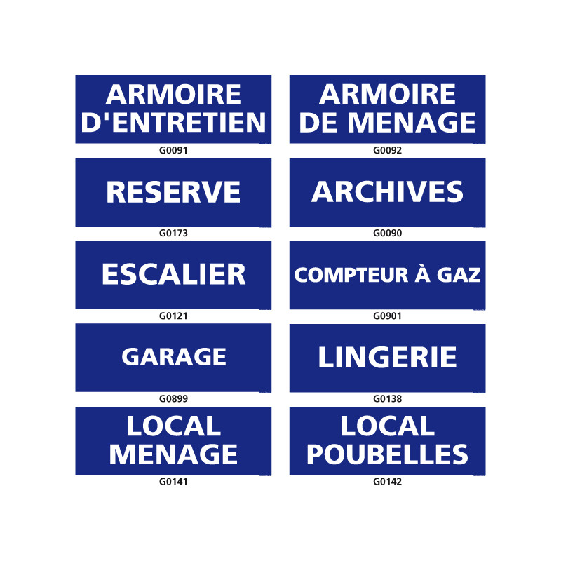 Panneau d'information (garage, archives)