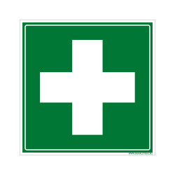 Panneau Premiers Secours Évacuation Sticker Premiers Secours, Pvc, Alu