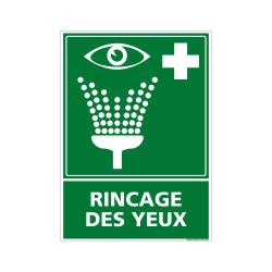 panneau rinçage des yeux