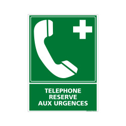 panneau téléphone réservé aux urgences