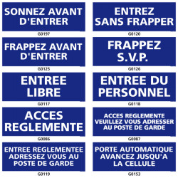 Panneau d'information (sonnez, entrez)