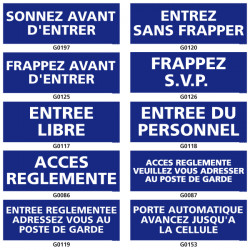 Panneau d'information (sonnez, entrez)