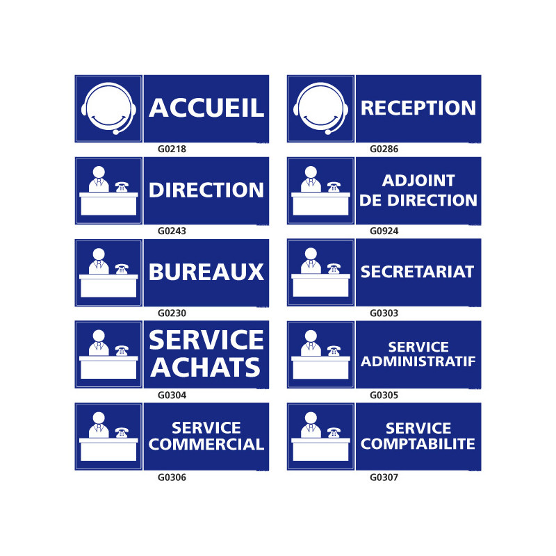 Signalisation d'information des bureaux