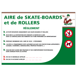 PANNEAU AIRE DE SKATE-BOARD ET DE ROLLERS (H0194)