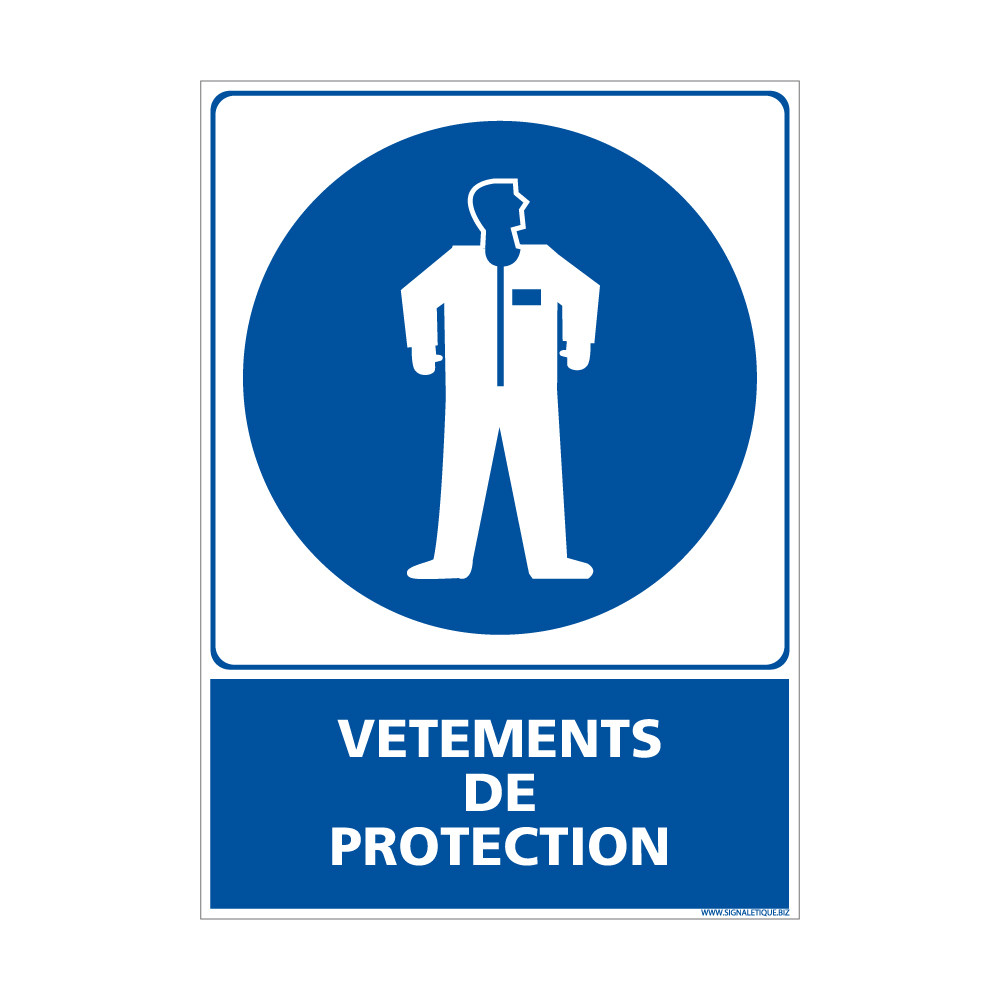 panneau vêtements de protection obligatoire