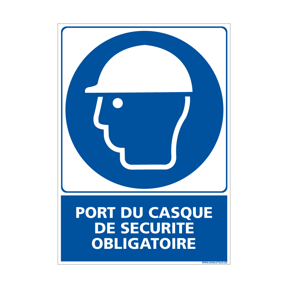 Panneau Port obligatoire casque et masque respiratoire