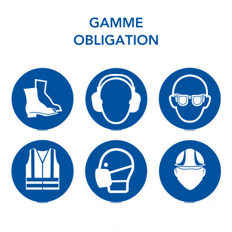 Stickers PORT DE LUNETTES DE PROTECTION OBLIGATOIRE M004 - Taille