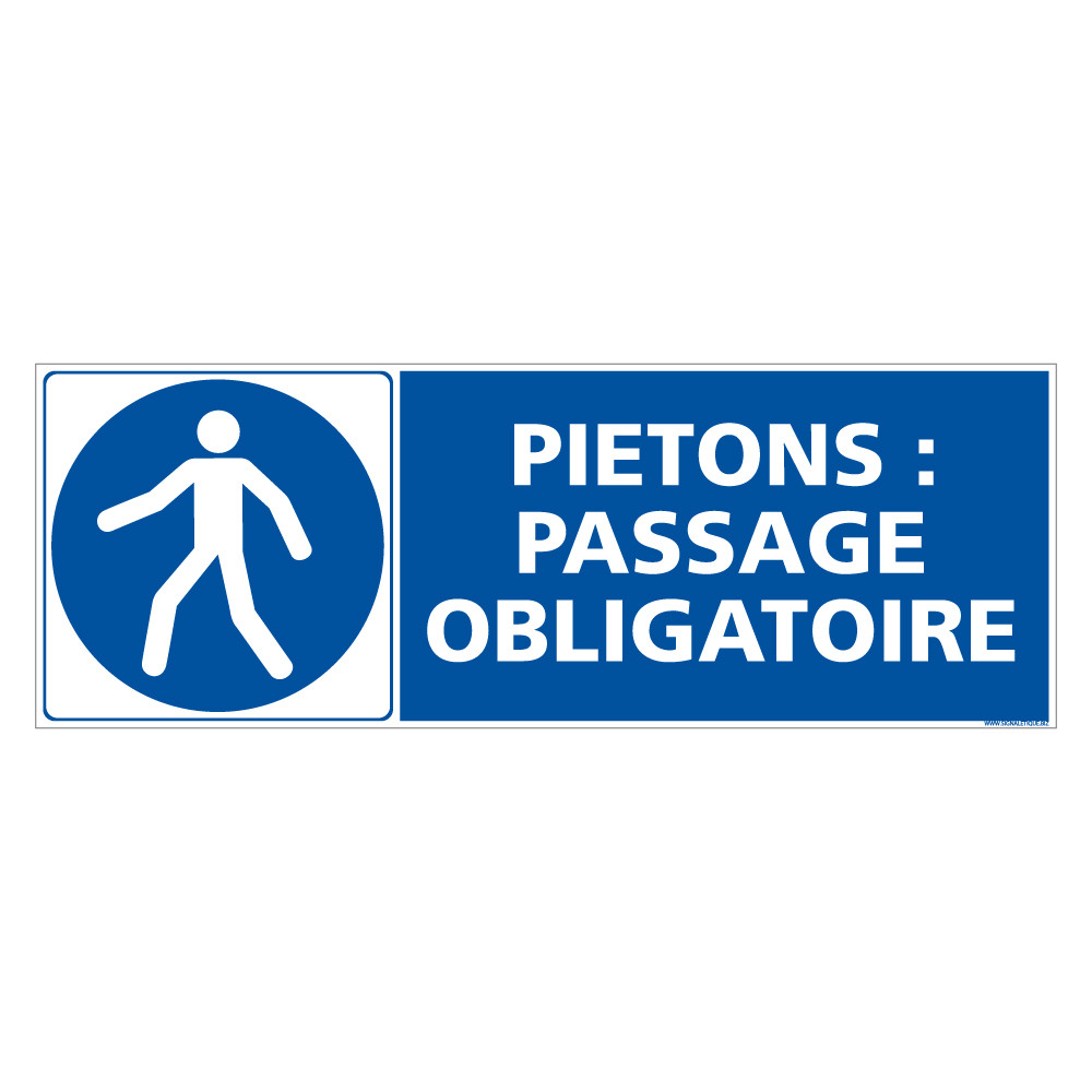 panneau piétons passage obligatoire