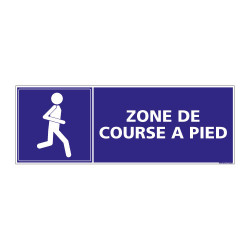 PANNEAU SIGNALISATION INFORMATION ZONE DE COURSE A PIED