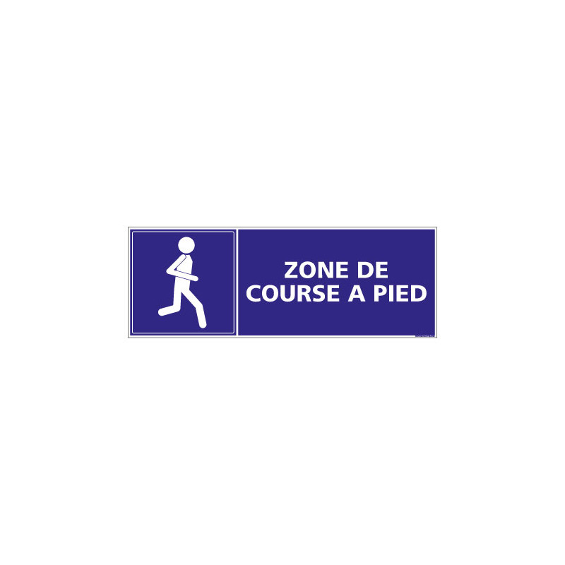 PANNEAU SIGNALISATION INFORMATION ZONE DE COURSE A PIED