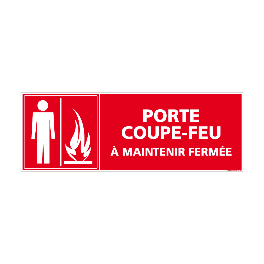 panneau porte coupe-feu a maintenir fermée