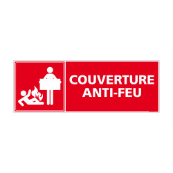 panneau de signalisation incendie couverture anti-feu