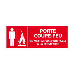 panneau de signalisation porte coupe-feu