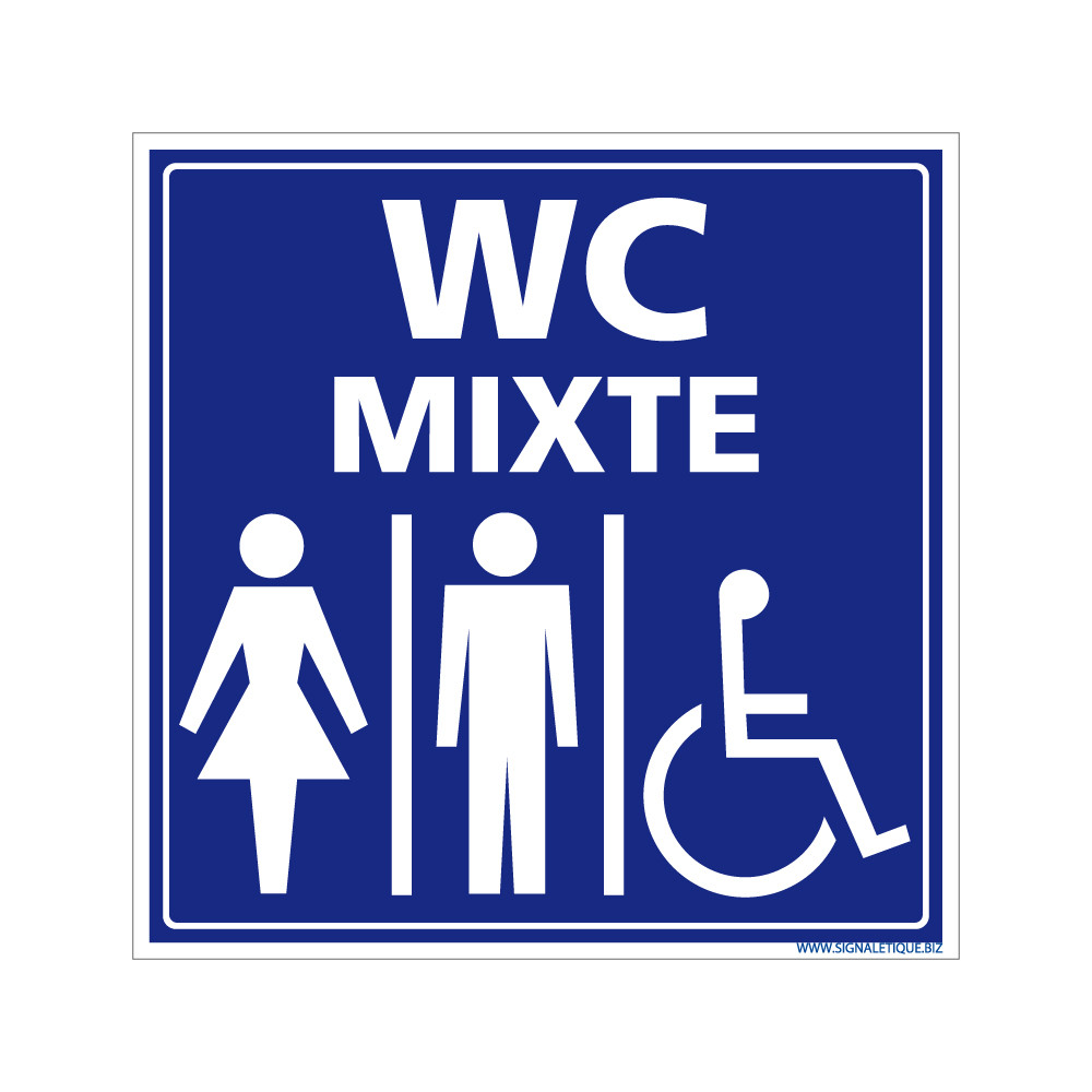 panneau wc mixte