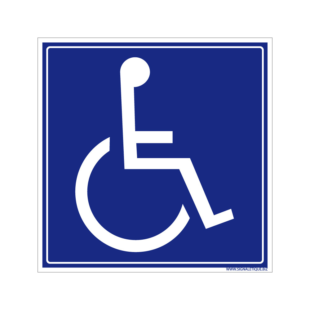 panneau accessibilité personnes à mobilité réduite