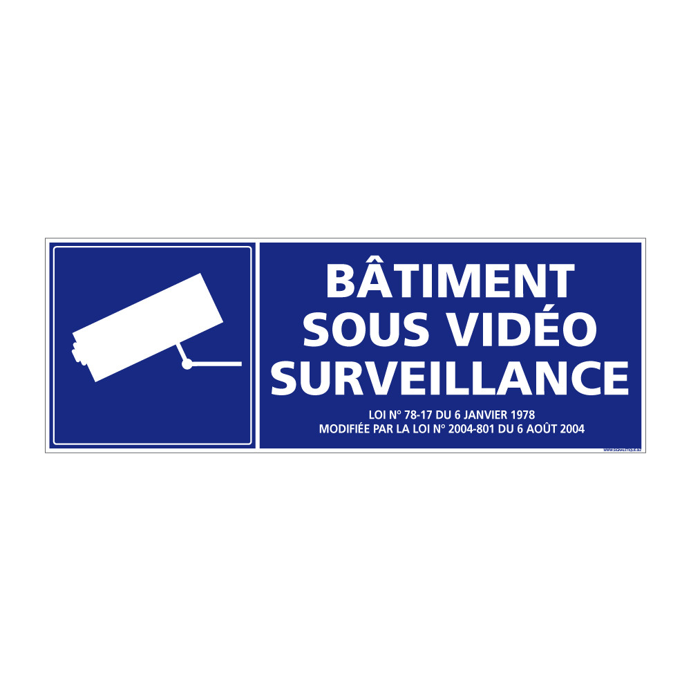 panneau bâtiment sous vidéo surveillance