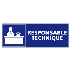 PANNEAU SIGNALISATION INFORMATION RESPONSABLE TECHNIQUE(G1013)