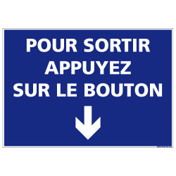 Panneau Pour sortir Appuyez sur le bouton (G1256)