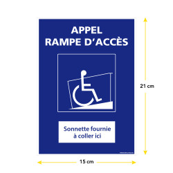 panneau appel rampe d'accès