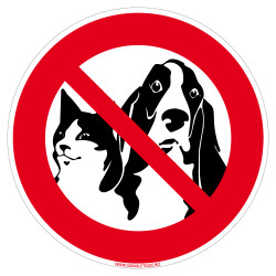panneau interdit aux animaux