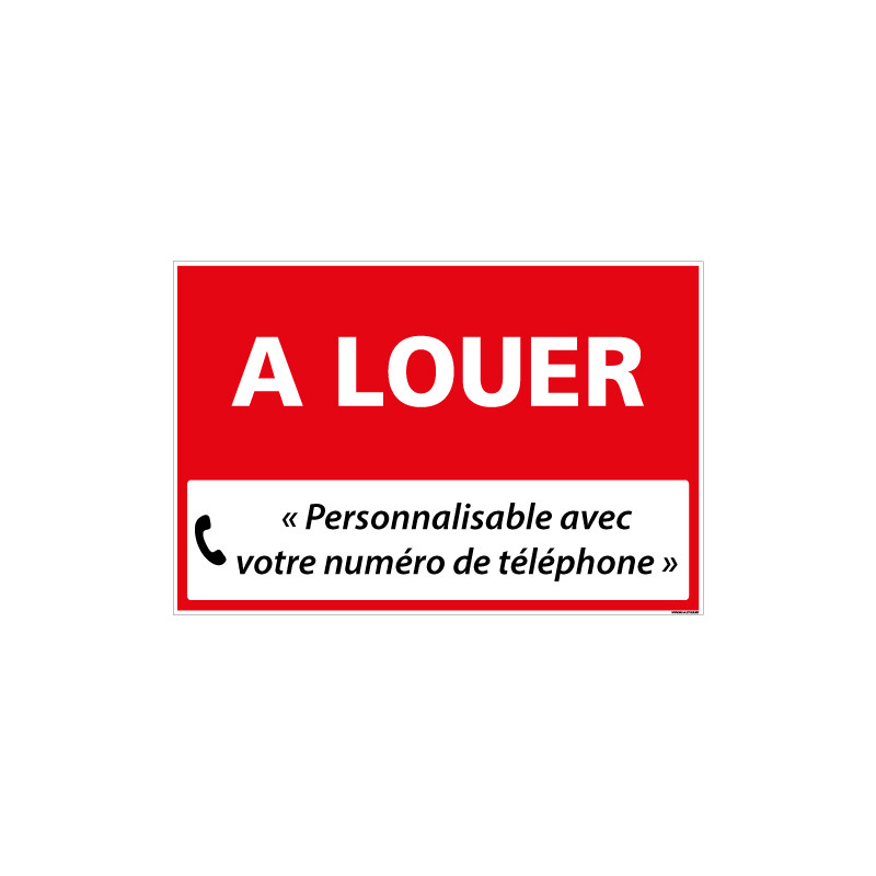 PANNEAU IMMOBILIER A LOUER A PERSONNALISER AKYLUX 3,5mm - 600x400mm (G1322_PERSO)