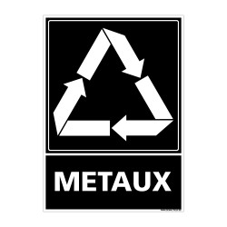 Panneau Recyclage METAUX,...