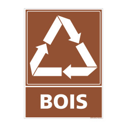 panneau déchetterie recyclage bois