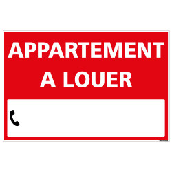 PANNEAU IMMOBILIER APPARTEMENT A LOUER AKYLUX 3,5mm - 600x400mm - LIVRE AVEC UNE PLANCHE DE CHIFFRES (G1324)