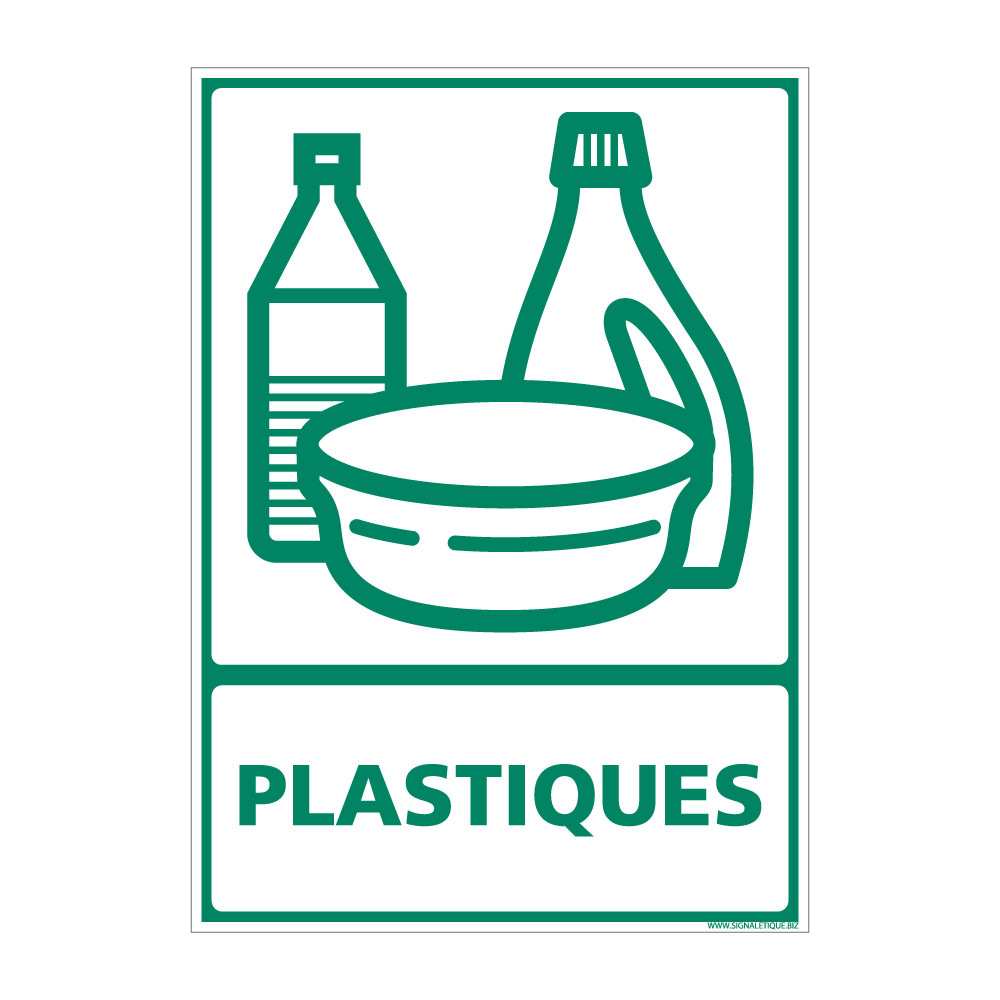 Panneau déchetterie Recyclage Plastique