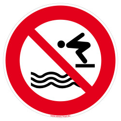 panneau interdiction plongeon interdit