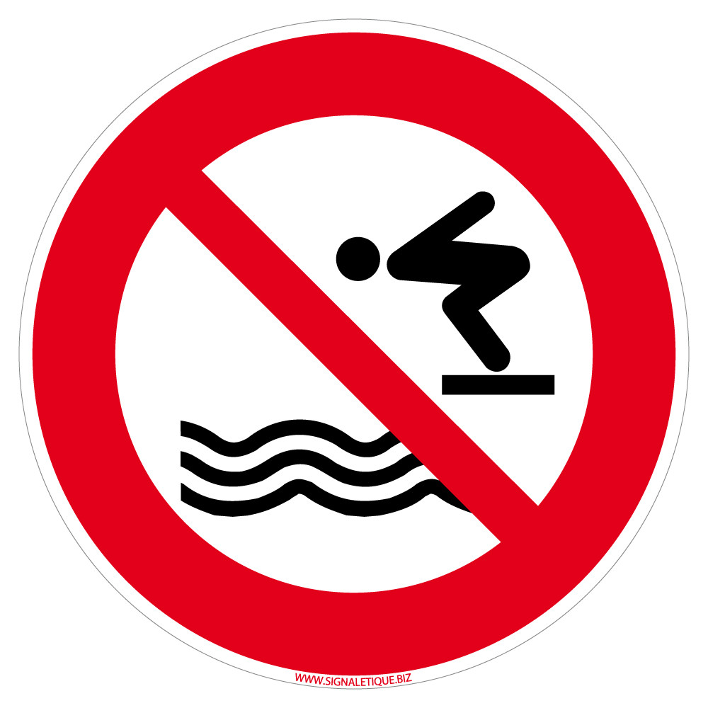 panneau interdiction plongeon interdit panneau interdiction plongeon interdit