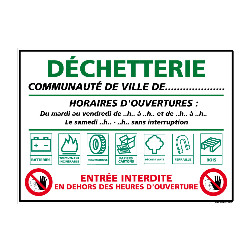 Plaque de porte en bois - Déchets