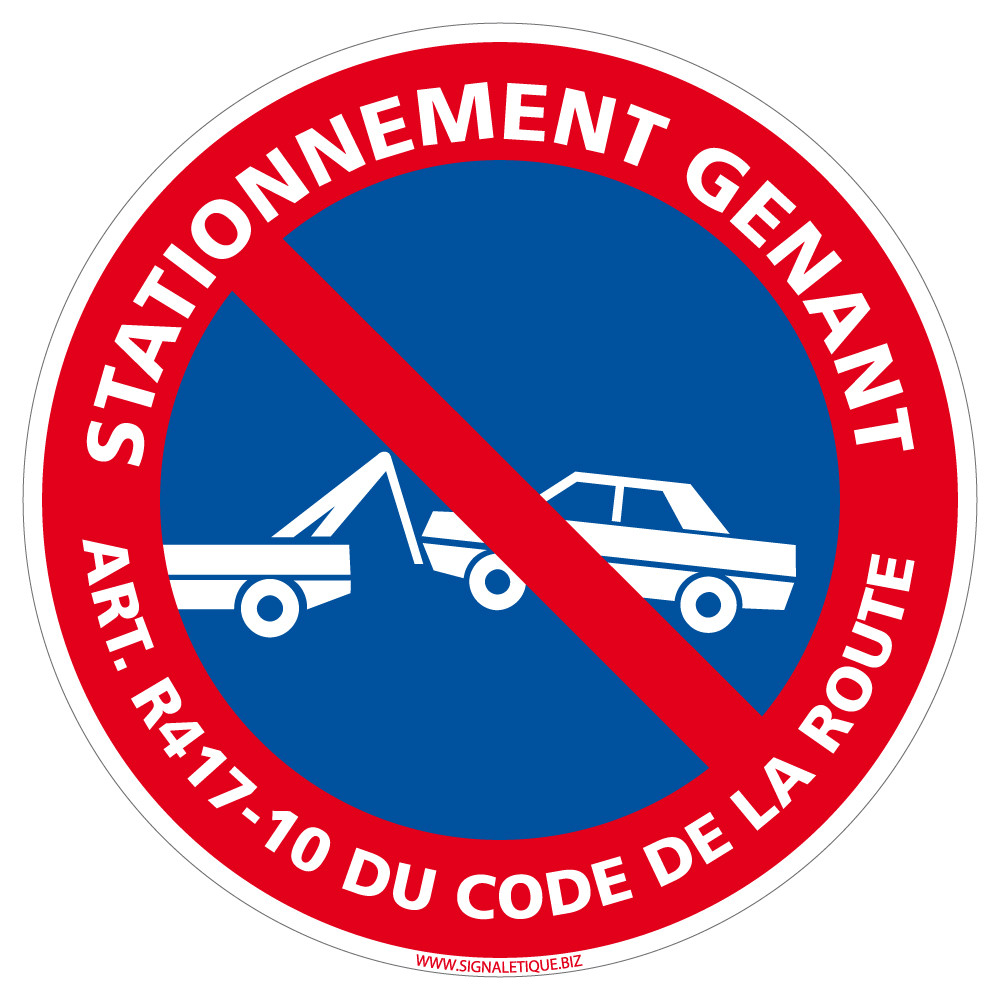 Autocollant dissuasif : Stationnement interdit Stationnement gênant