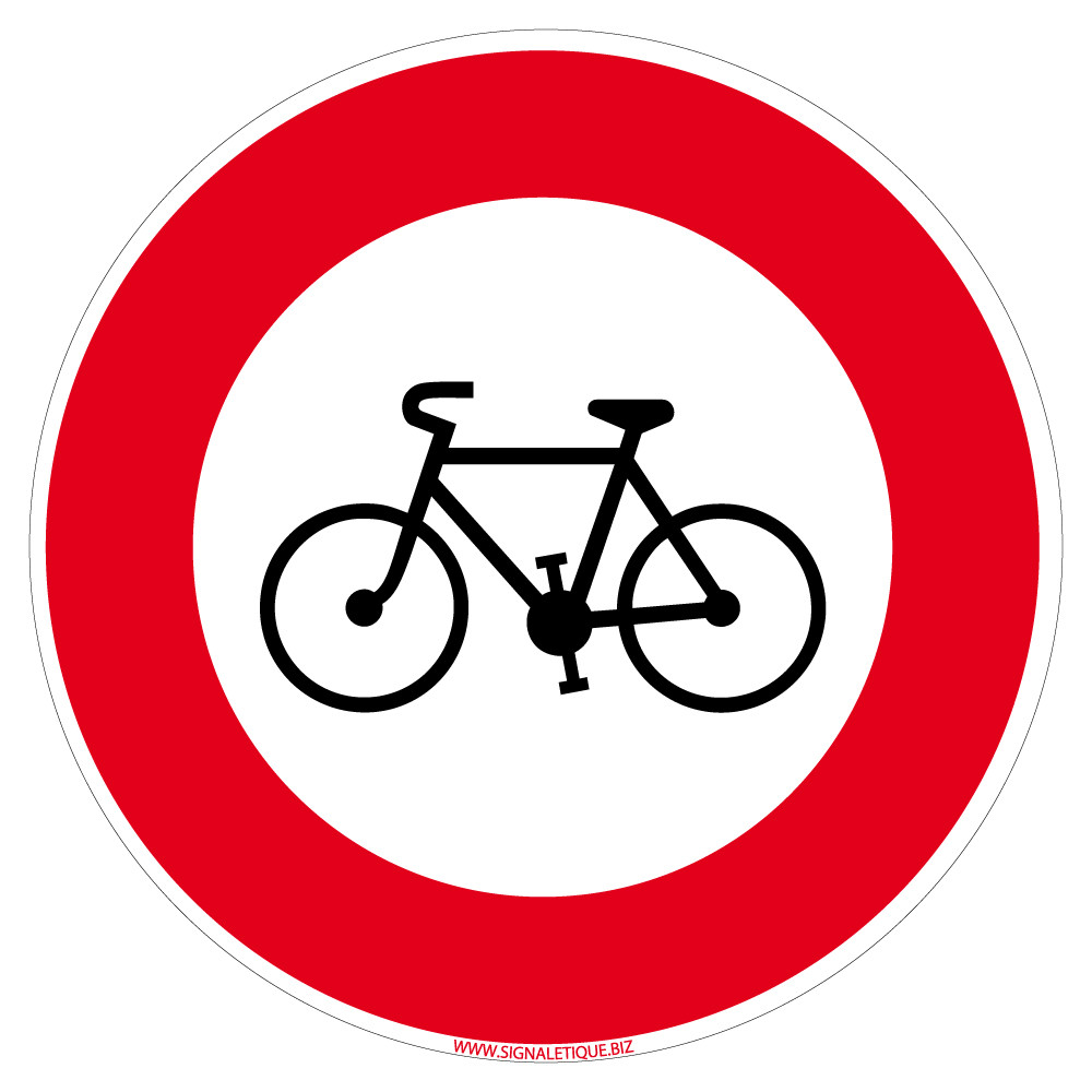 panneau interdit aux vélos