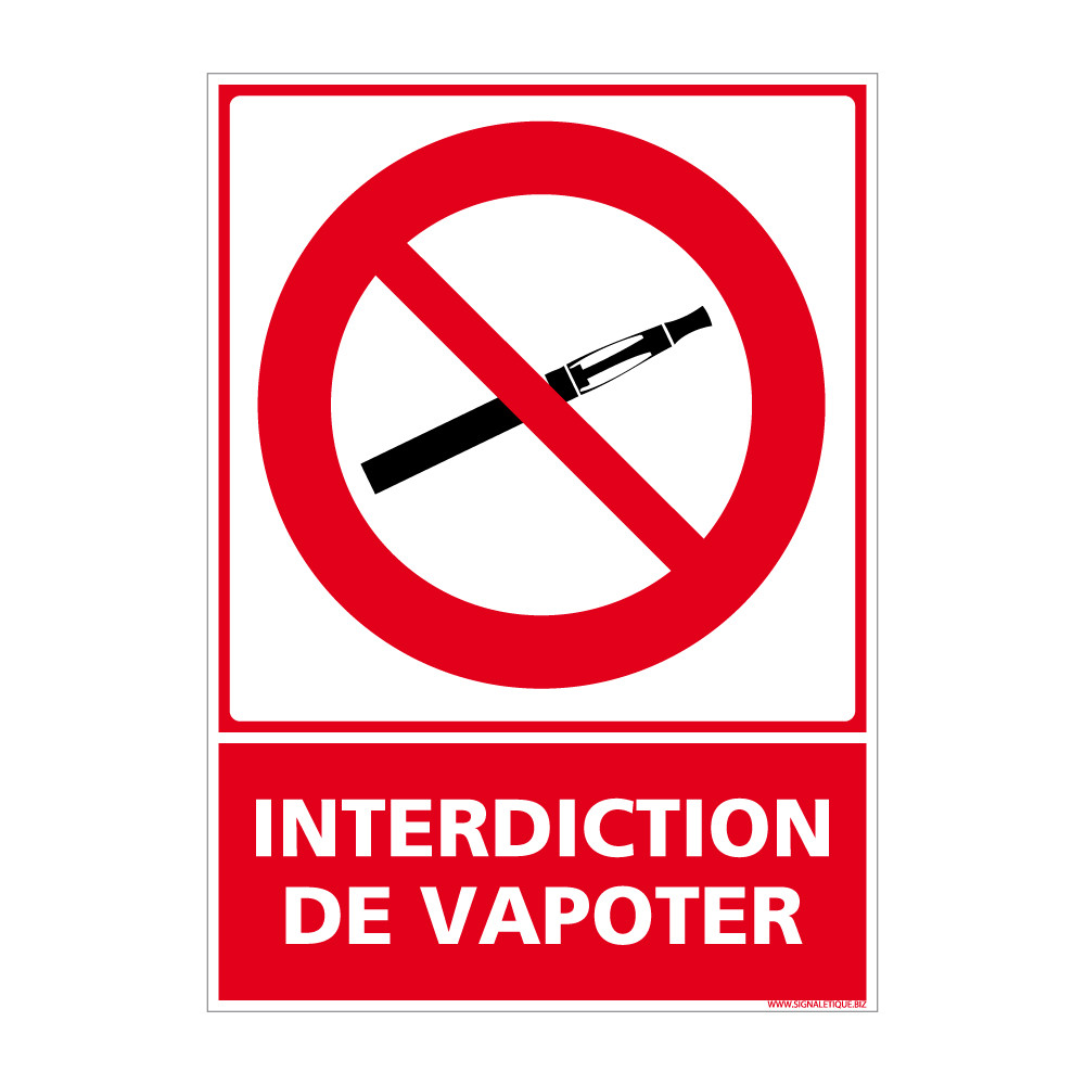 panneau interdiction de vapoter