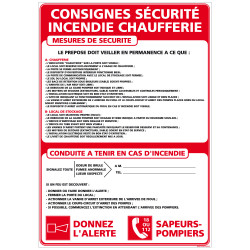 Panneau CONSIGNES...