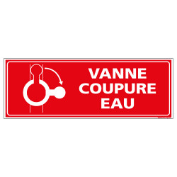 Panneau Vanne coupure d'eau (A0524)