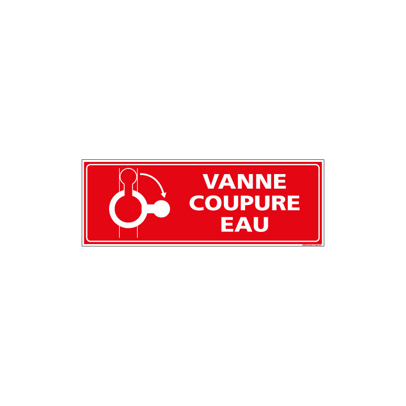 Panneau Vanne coupure d'eau (A0524)