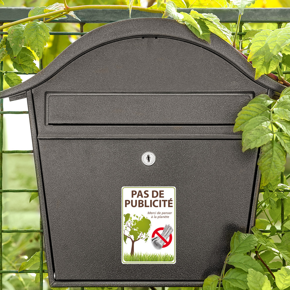 Autocollant Stop Pub Alu Brossé Pour Boîte Aux Lettres – Lot De 24