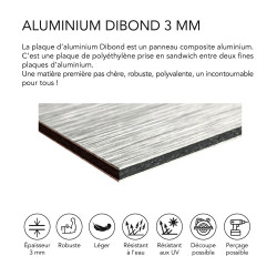 Plaque Aluminium Brossé 3 mm