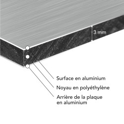Plaque Composite Aluminium Brossé 3 mm