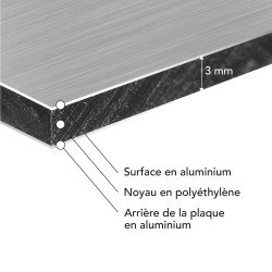 Plaque Composite Aluminium Brossé 3 mm
