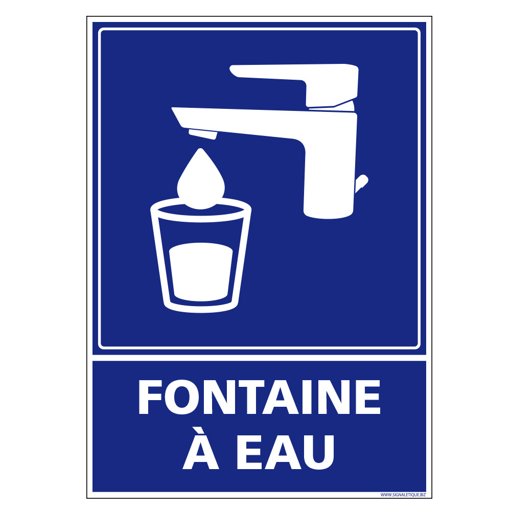 Panneau d'information fontaine à eau (G1657)